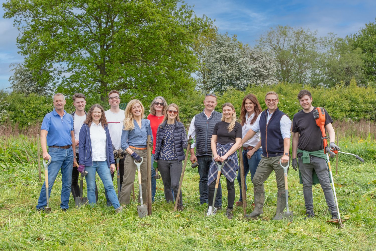 Flotilla's team out in nature, having received B Corp certification.